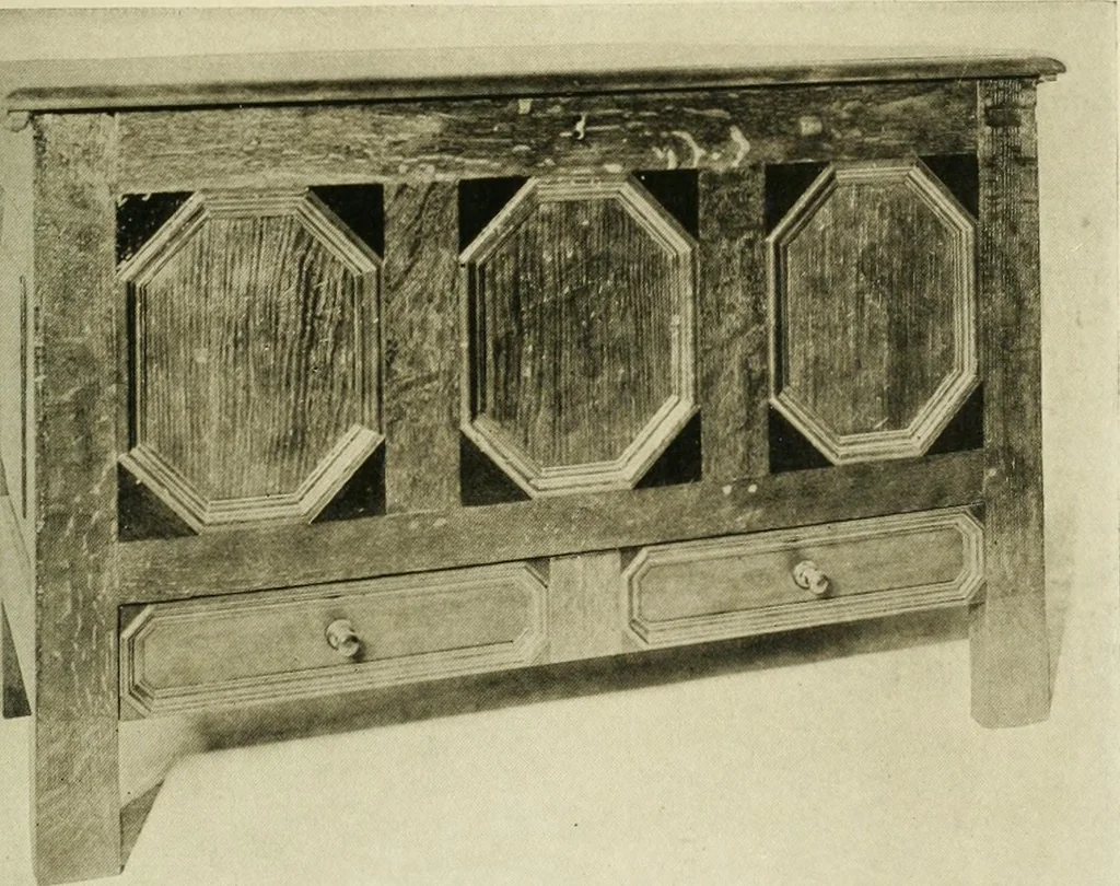 An illustration from Furniture of the Pilgrim century, 1620-1720, including colonial utensils and hardware, 1910, leaf 61