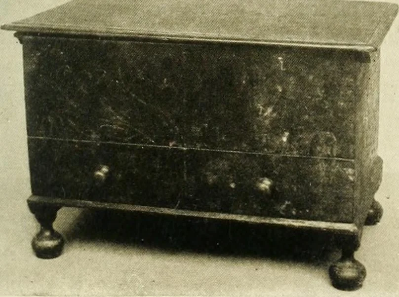 An illustration from Furniture of the Pilgrim century, 1620-1720, including colonial utensils and hardware, 1910, leaf 63