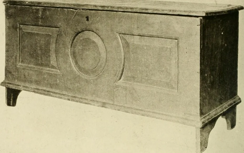 An illustration from Furniture of the Pilgrim century, 1620-1720, including colonial utensils and hardware, 1910, leaf 76
