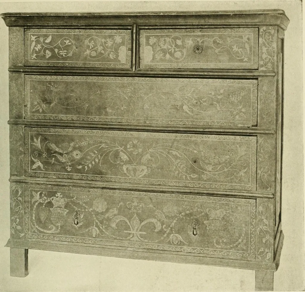An illustration from Furniture of the Pilgrim century, 1620-1720, including colonial utensils and hardware, 1910, leaf 81