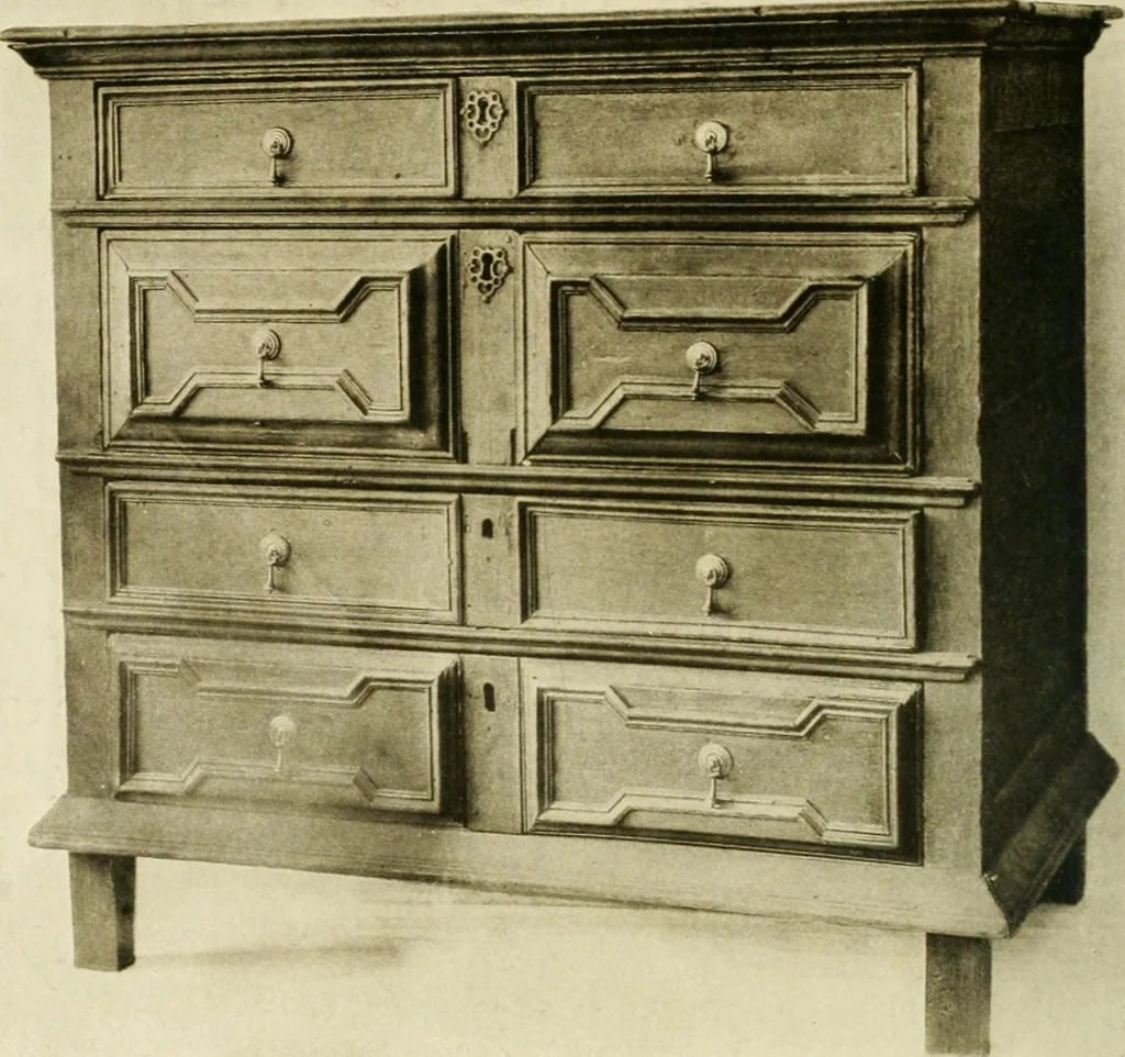 An illustration from Furniture of the Pilgrim century, 1620-1720, including colonial utensils and hardware, 1910, leaf 82