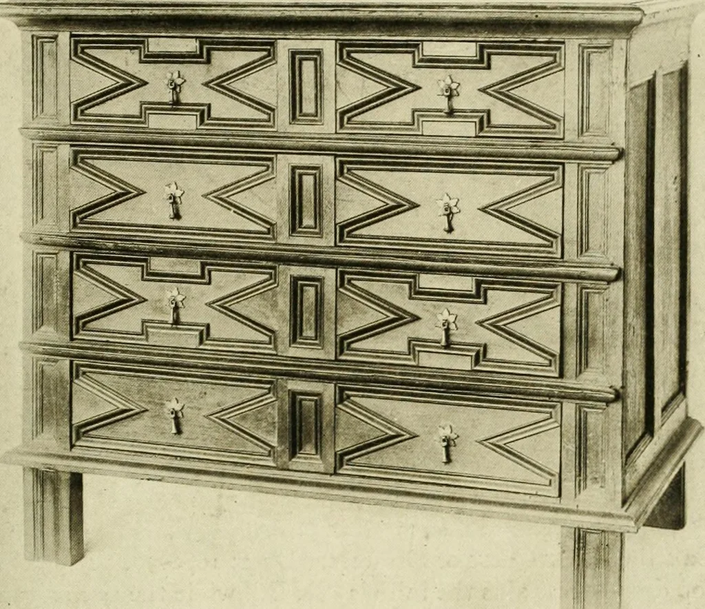 An illustration from Furniture of the Pilgrim century, 1620-1720, including colonial utensils and hardware, 1910, leaf 83
