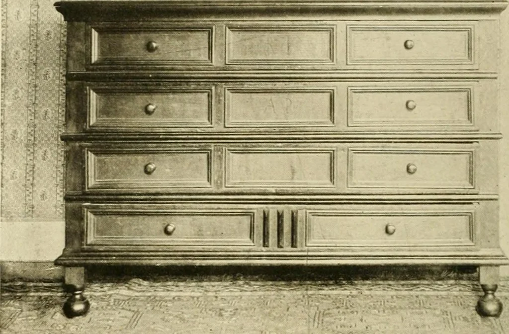 An illustration from Furniture of the Pilgrim century, 1620-1720, including colonial utensils and hardware, 1910, leaf 84