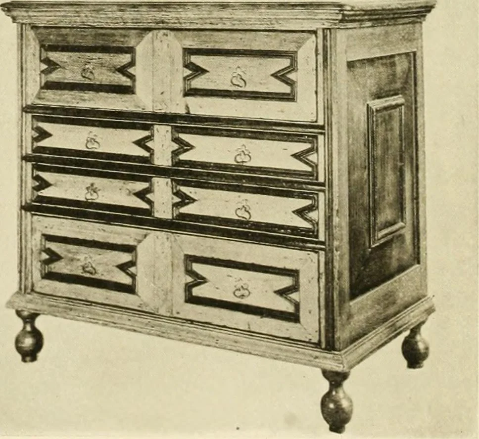 An illustration from Furniture of the Pilgrim century, 1620-1720, including colonial utensils and hardware, 1910, leaf 84
