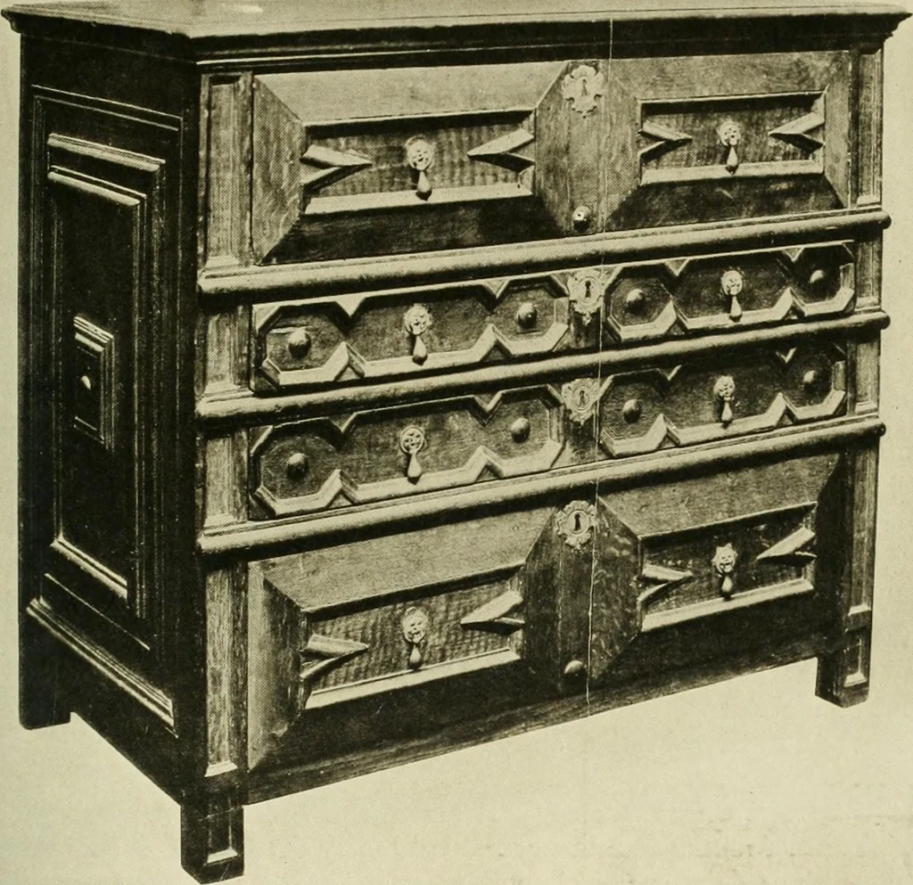An illustration from Furniture of the Pilgrim century, 1620-1720, including colonial utensils and hardware, 1910, leaf 85