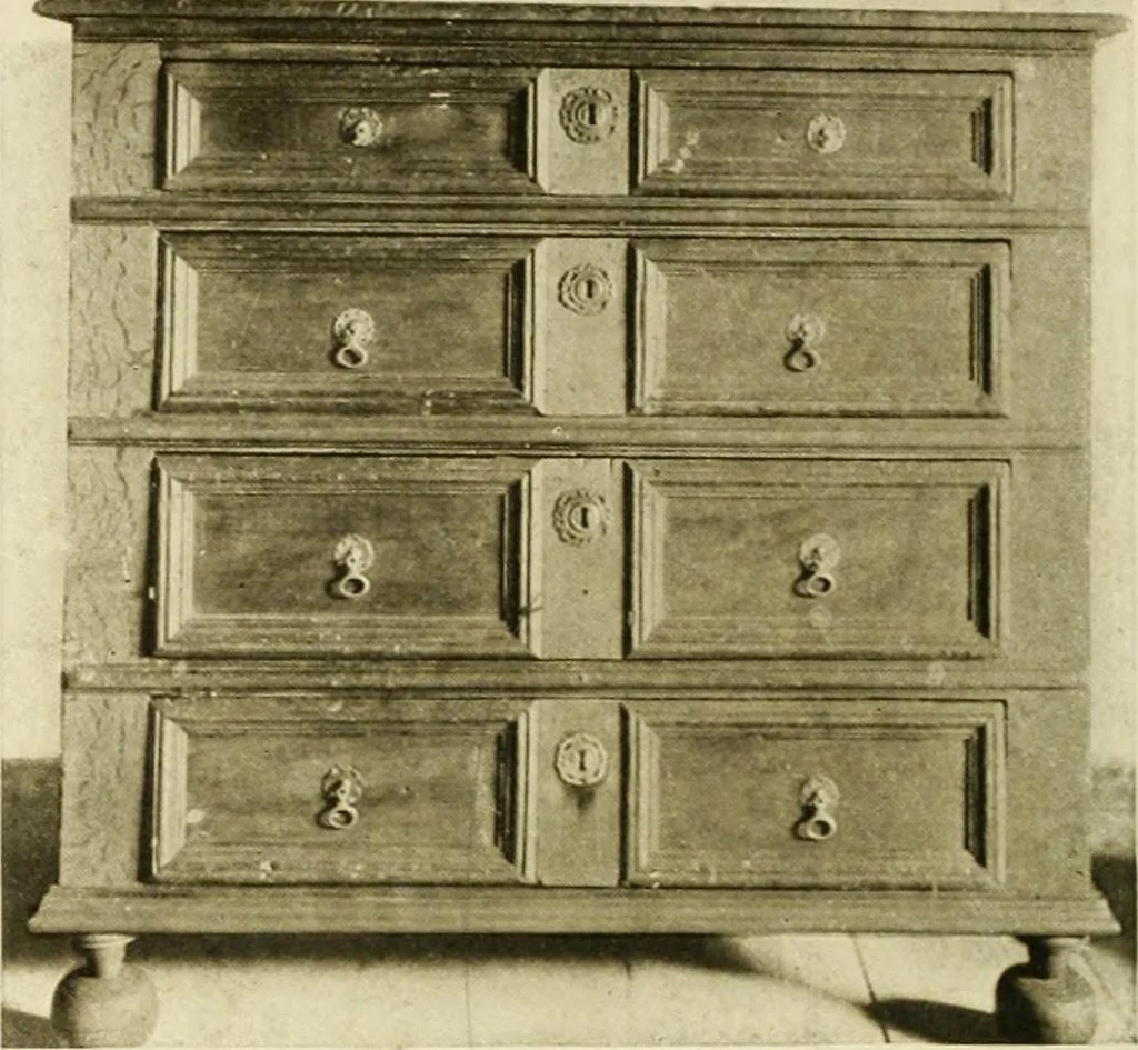 An illustration from Furniture of the Pilgrim century, 1620-1720, including colonial utensils and hardware, 1910, leaf 86