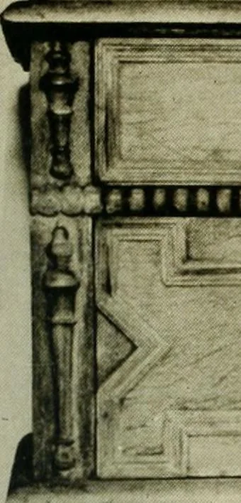 An illustration from Furniture of the Pilgrim century, 1620-1720, including colonial utensils and hardware, 1910, leaf 89