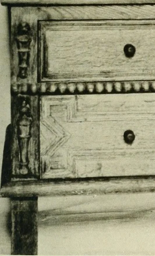 An illustration from Furniture of the Pilgrim century, 1620-1720, including colonial utensils and hardware, 1910, leaf 89