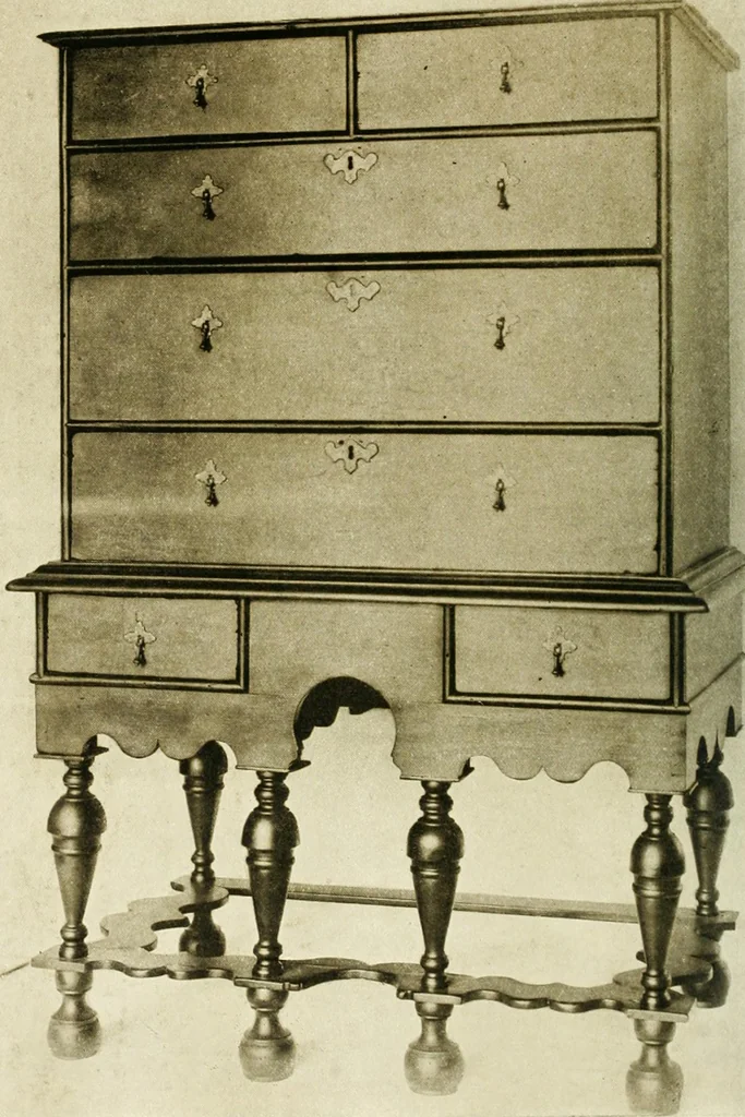 An illustration from Furniture of the Pilgrim century, 1620-1720, including colonial utensils and hardware, 1910, leaf 94