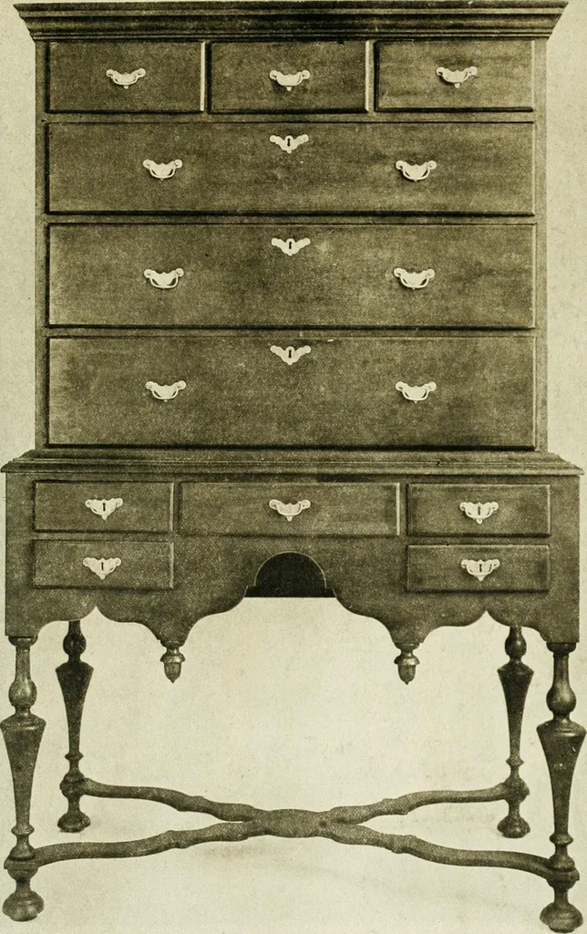 An illustration from Furniture of the Pilgrim century, 1620-1720, including colonial utensils and hardware, 1910, leaf 95