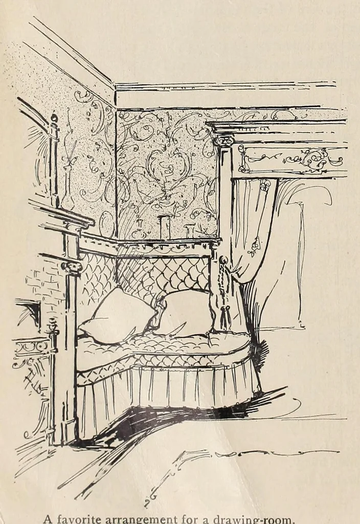 An illustration from Furniture upholstering; a practical handbook for the upholsterer .. over seven hundred illustrations with descriptive text, 1914, leaf 16