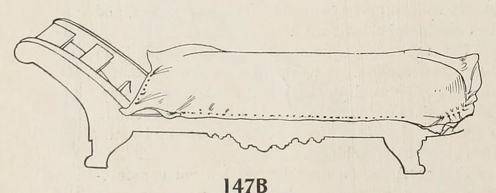 An illustration from Furniture upholstering; a practical handbook for the upholsterer .. over seven hundred illustrations with descriptive text, 1914, leaf 44
