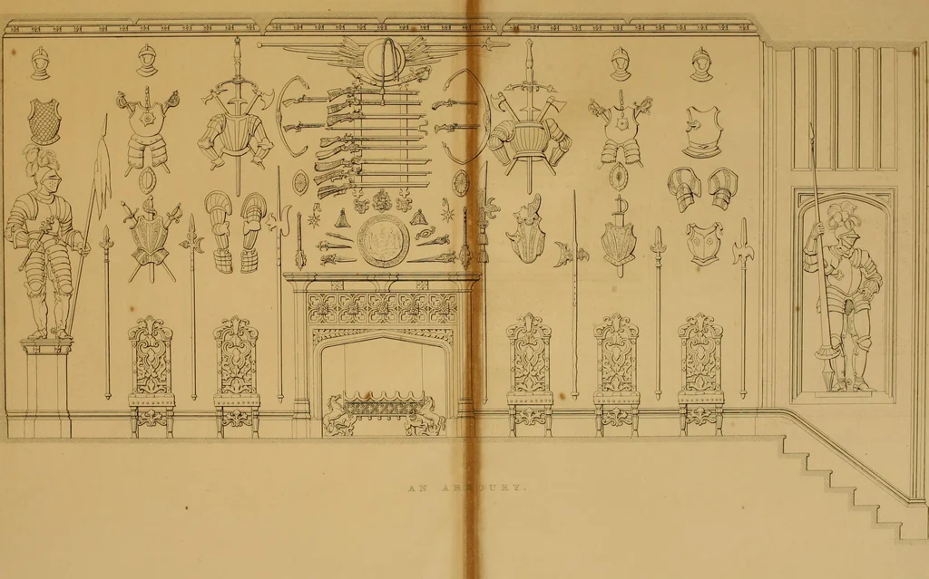 An illustration from Furniture with candelabra and interior decoration, 1838, leaf 107