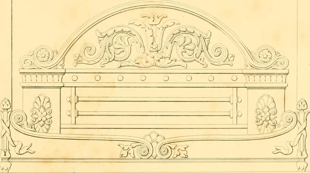An illustration from Furniture with candelabra and interior decoration, 1838, leaf 11
