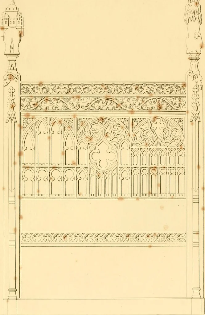 An illustration from Furniture with candelabra and interior decoration, 1838, leaf 111