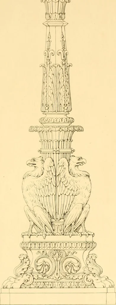 An illustration from Furniture with candelabra and interior decoration, 1838, leaf 119