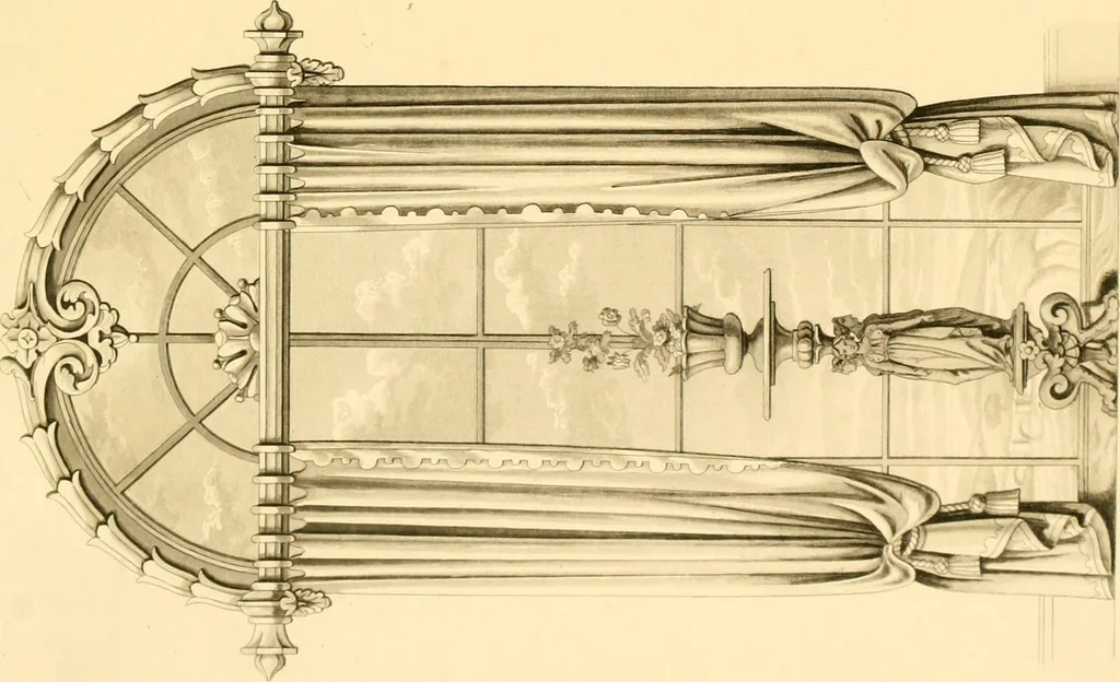 An illustration from Furniture with candelabra and interior decoration, 1838, leaf 17