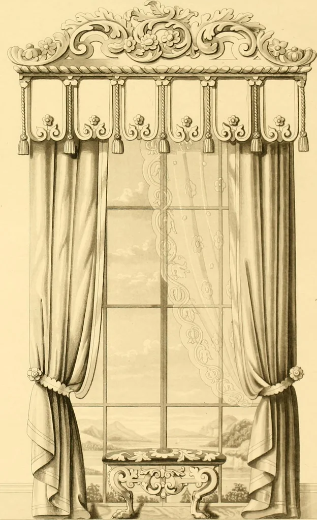 An illustration from Furniture with candelabra and interior decoration, 1838, leaf 17