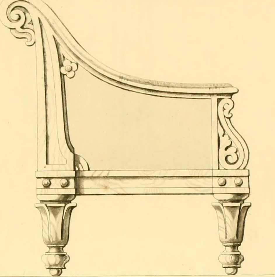 An illustration from Furniture with candelabra and interior decoration, 1838, leaf 23