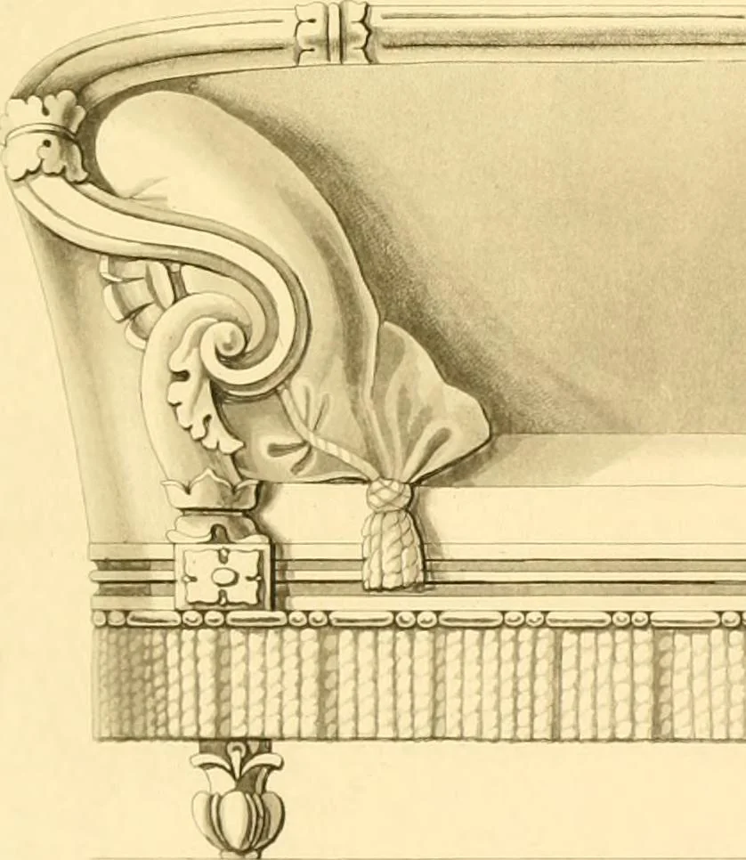 An illustration from Furniture with candelabra and interior decoration, 1838, leaf 23