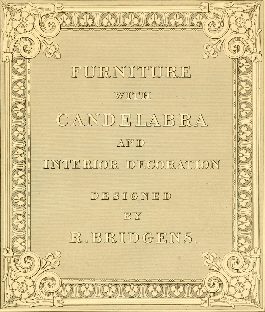 An illustration from Furniture with candelabra and interior decoration, 1838, leaf 3