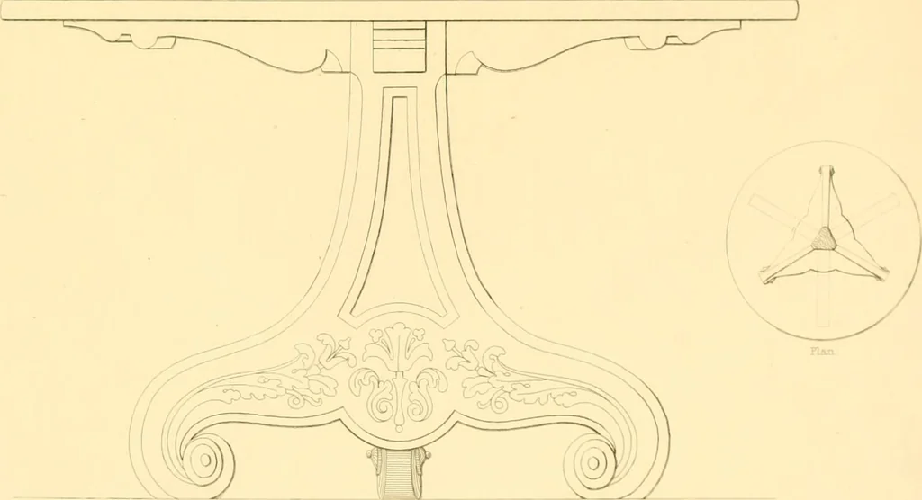 An illustration from Furniture with candelabra and interior decoration, 1838, leaf 31