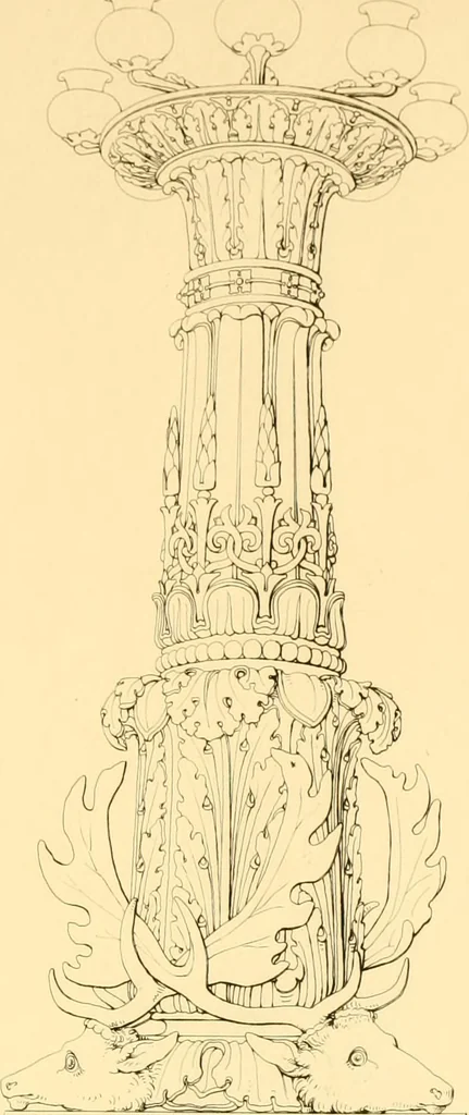 An illustration from Furniture with candelabra and interior decoration, 1838, leaf 39
