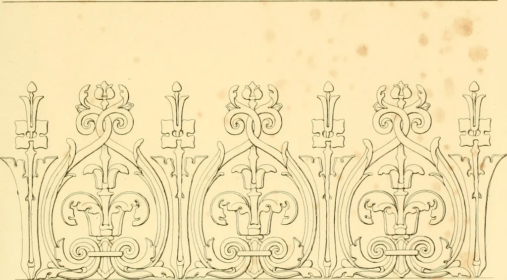 An illustration from Furniture with candelabra and interior decoration, 1838, leaf 47