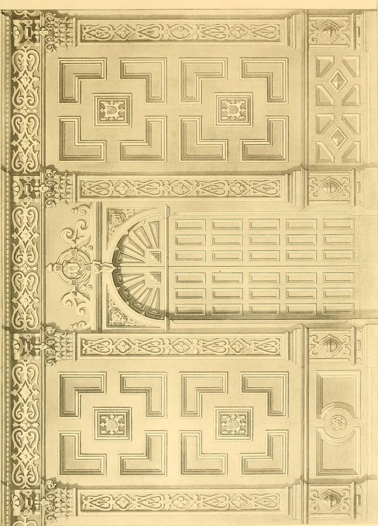 An illustration from Furniture with candelabra and interior decoration, 1838, leaf 51
