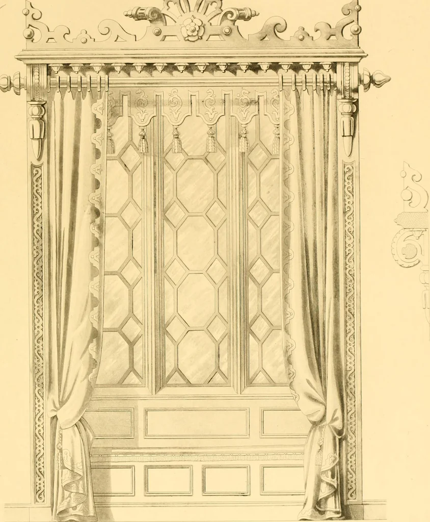 An illustration from Furniture with candelabra and interior decoration, 1838, leaf 53