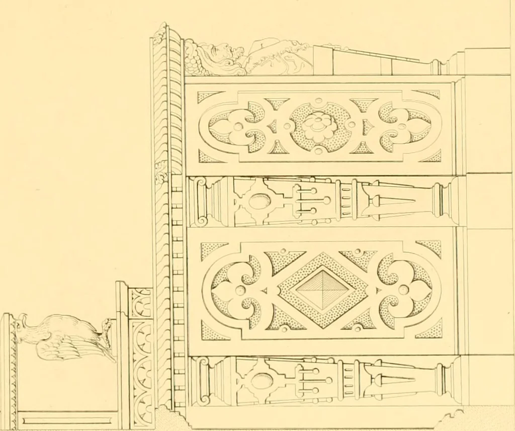 An illustration from Furniture with candelabra and interior decoration, 1838, leaf 57