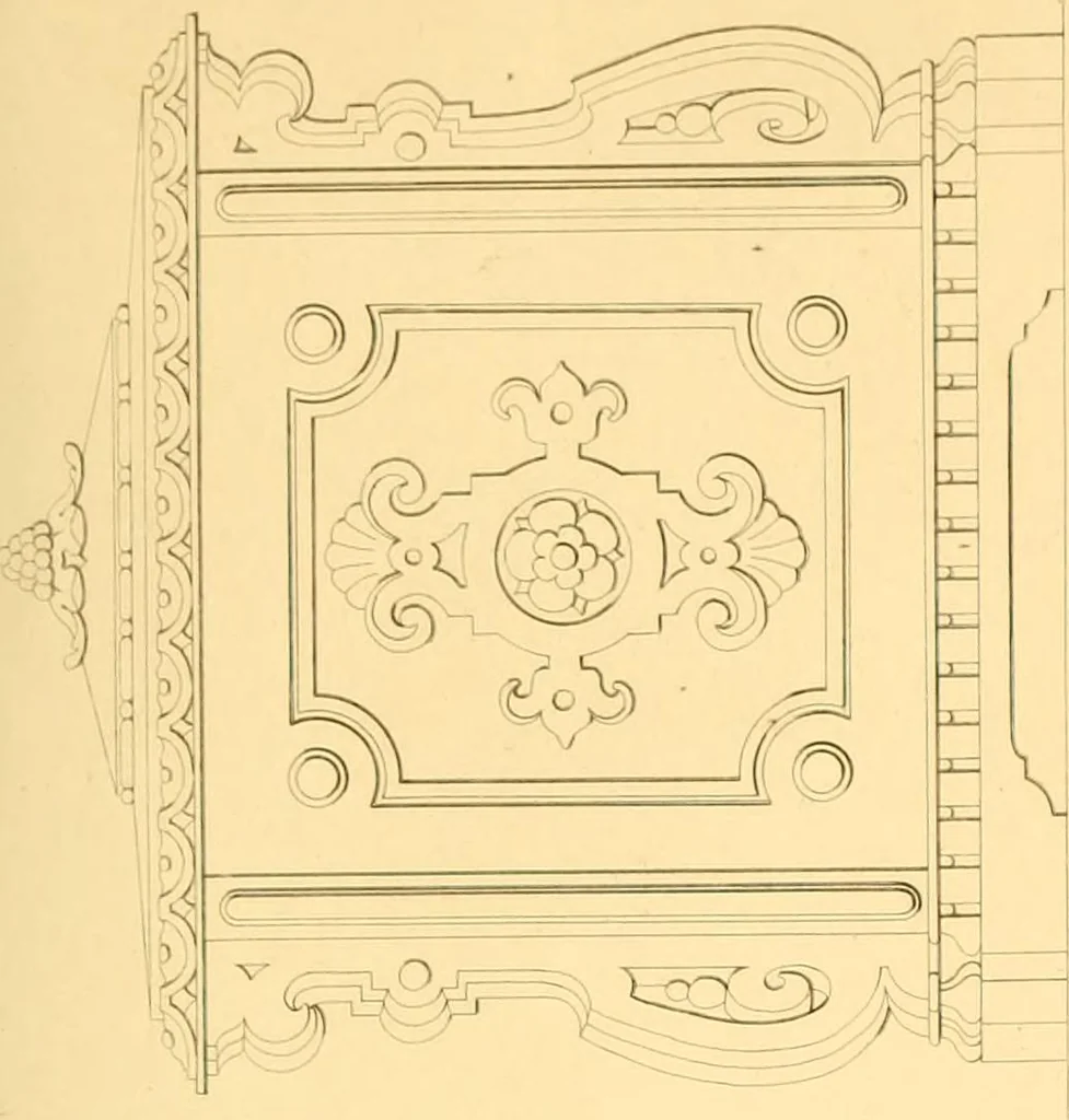 An illustration from Furniture with candelabra and interior decoration, 1838, leaf 59