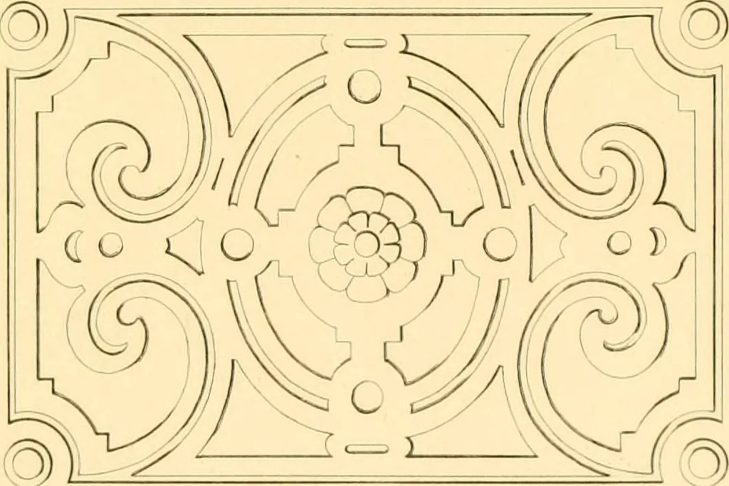 An illustration from Furniture with candelabra and interior decoration, 1838, leaf 65
