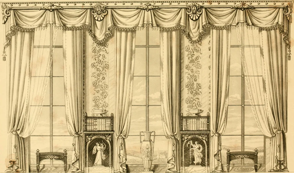 An illustration from Furniture with candelabra and interior decoration, 1838, leaf 7