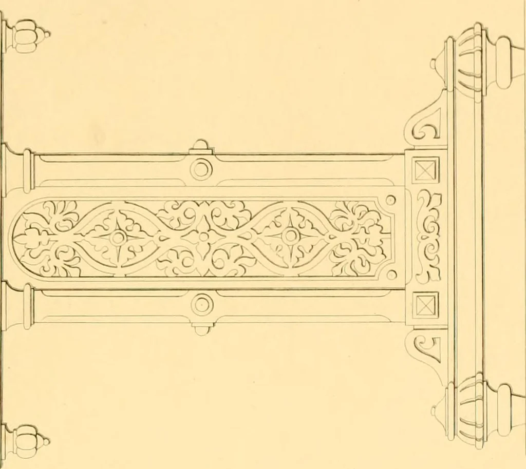 An illustration from Furniture with candelabra and interior decoration, 1838, leaf 75