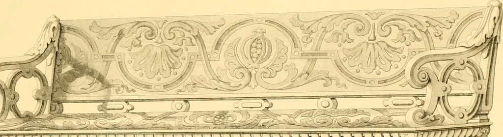 An illustration from Furniture with candelabra and interior decoration, 1838, leaf 79