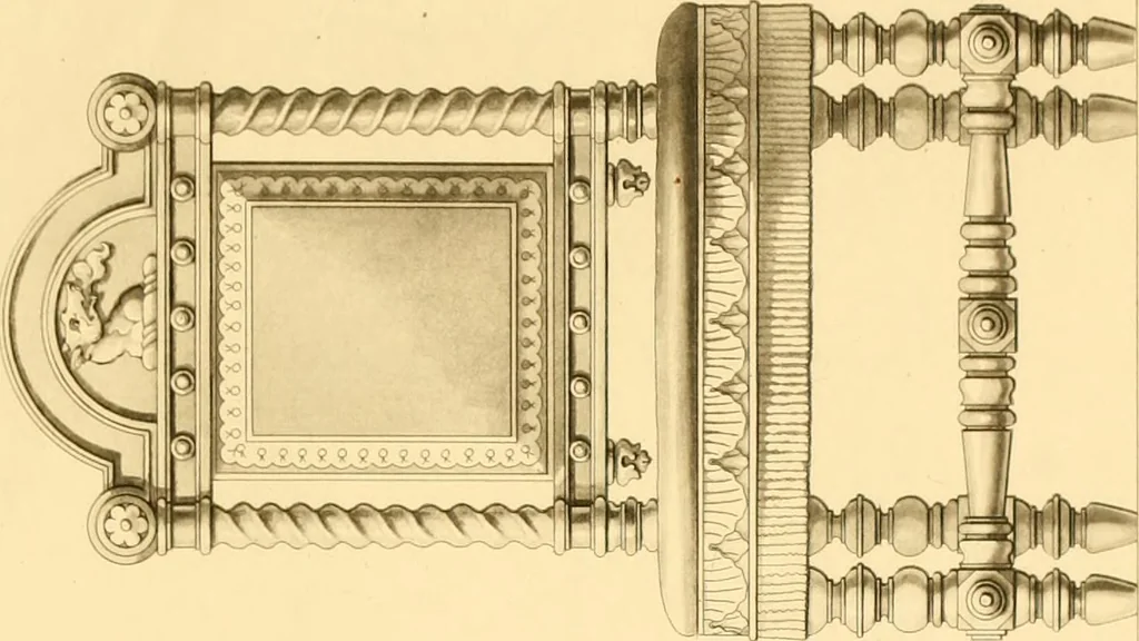 An illustration from Furniture with candelabra and interior decoration, 1838, leaf 85