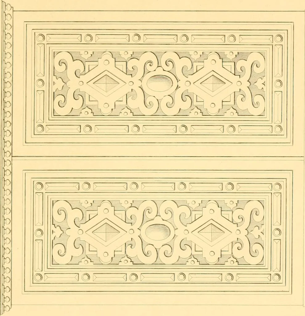 An illustration from Furniture with candelabra and interior decoration, 1838, leaf 93