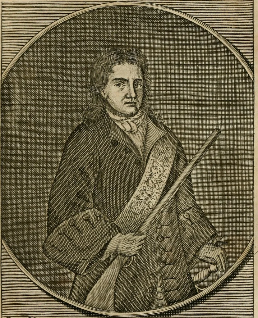 An illustration from Fürtreffliches Denck-Mahl der göttlichen Regierung bewiesen an der uhralten höchst-berühmten Antiquität des Klosters zu S. Michaëlis in Lüneburg, der in dem hohen Alter daselbst gestandenen güldenen Taffel, und anderer Kostbarkeiten : wie der gerechte Gott dero Räuber gantz wunderbarlich entdecket, zugleich viele begangene zuvor gantz unerforschliche Kirchen-Räubereyen und Diebstähle ans licht gebracht ..., 1700, leaf 258