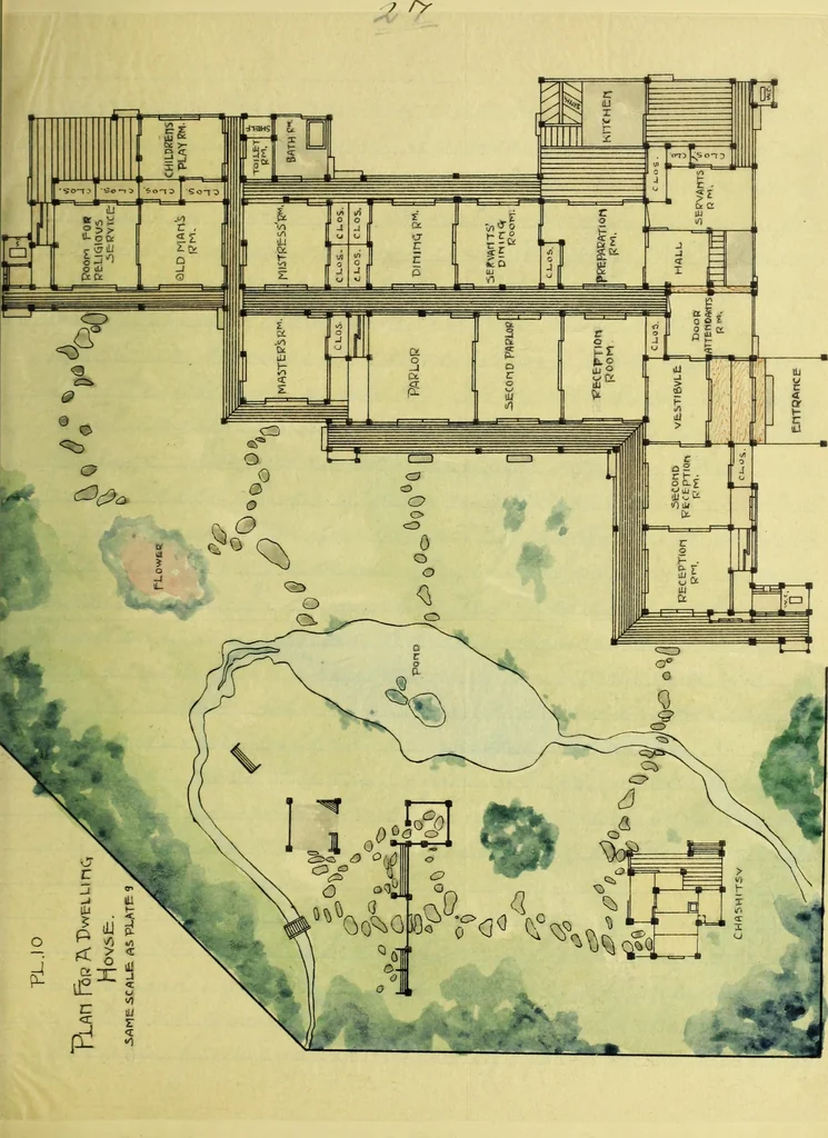 An illustration from Future development of Japanese dwelling houses, 1905, leaf 57