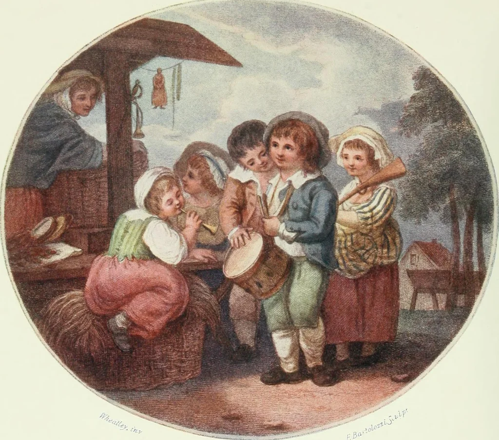 An illustration from F. Wheatley, R. A., his life and works, with a catalogue of his engraved pictures, 1910, leaf 81
