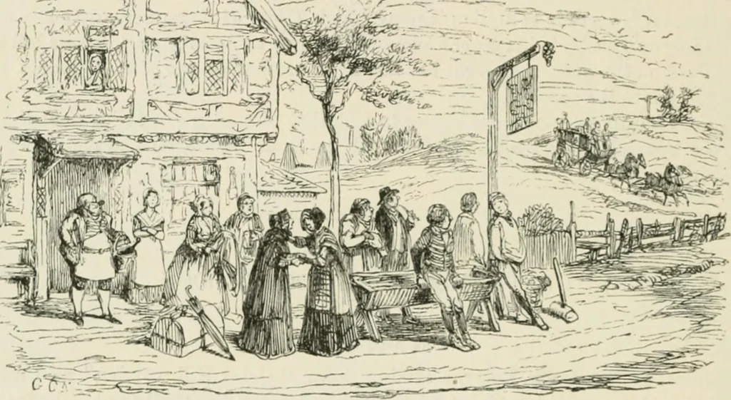 An illustration from George Cruikshank's Table-book, 1869, leaf 101