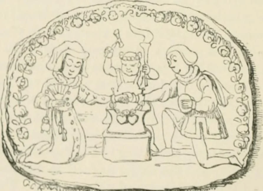An illustration from George Cruikshank's Table-book, 1869, leaf 13