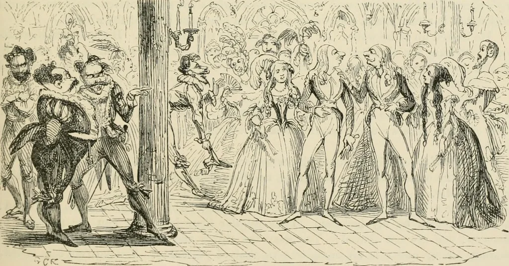 An illustration from George Cruikshank's Table-book, 1869, leaf 166