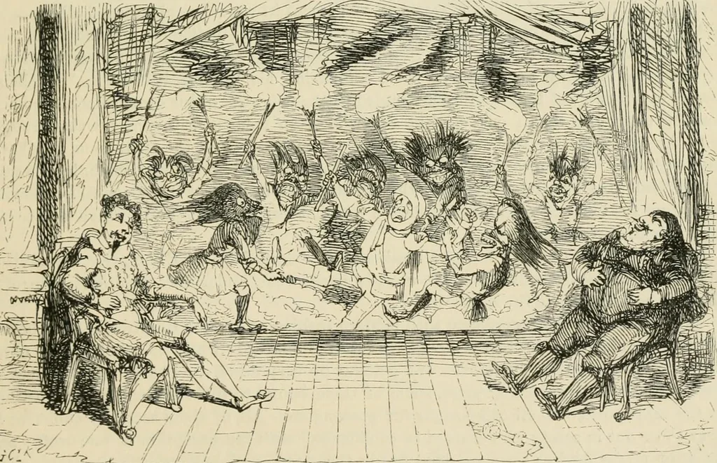 An illustration from George Cruikshank's Table-book, 1869, leaf 210