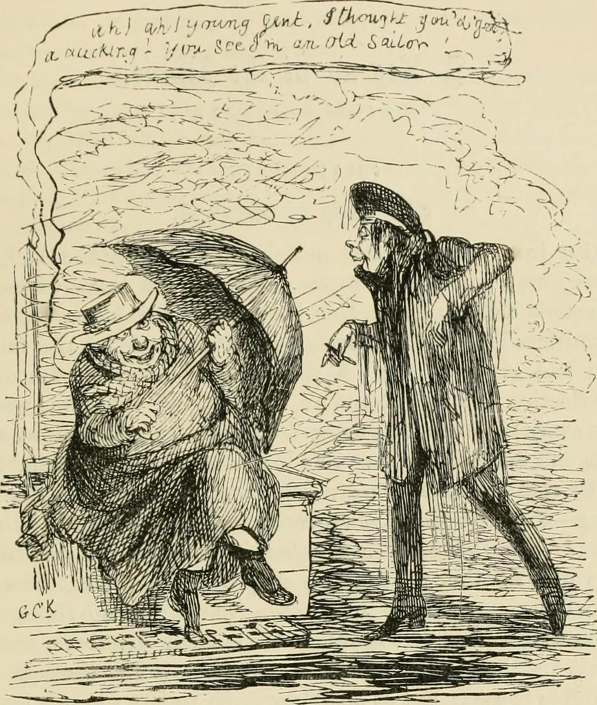 An illustration from George Cruikshank's Table-book, 1869, leaf 216