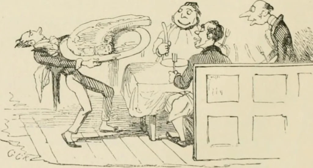 An illustration from George Cruikshank's Table-book, 1869, leaf 23