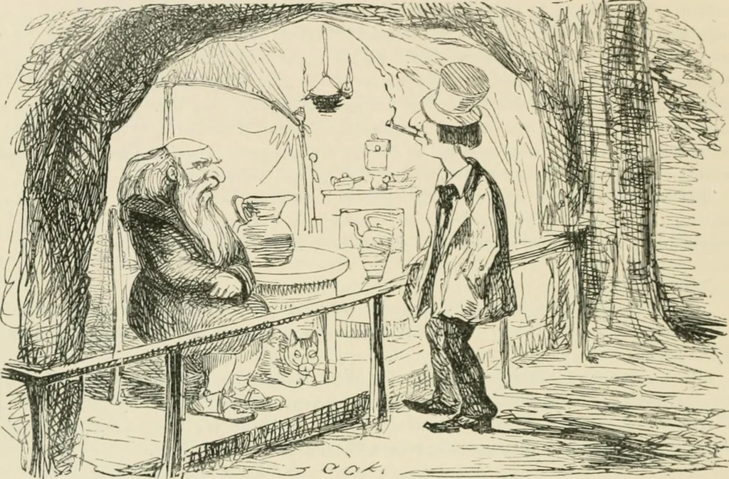 An illustration from George Cruikshank's Table-book, 1869, leaf 243