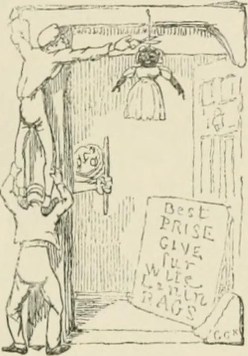 An illustration from George Cruikshank's Table-book, 1869, leaf 27