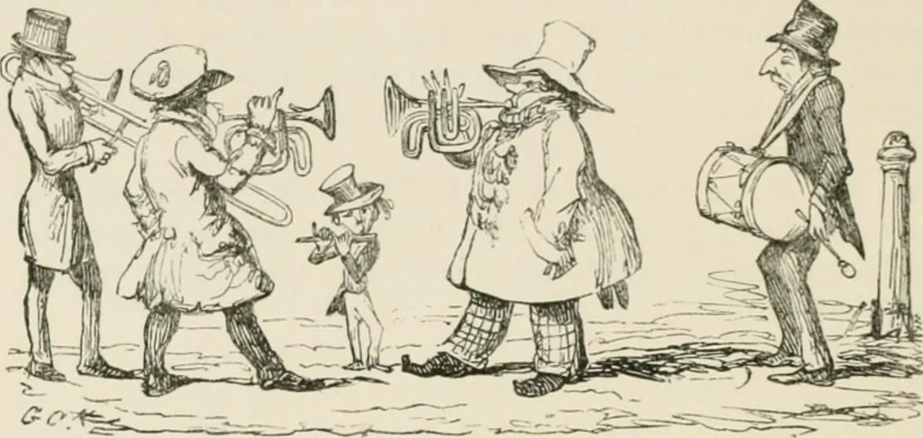 An illustration from George Cruikshank's Table-book, 1869, leaf 29